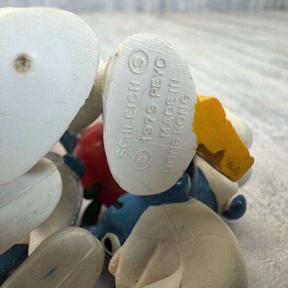 Schleich Smurf Lot of 6 Smurf Figures Vintage Peyo USED 70 80s Teacher Smurfette - Picture 15 of 16